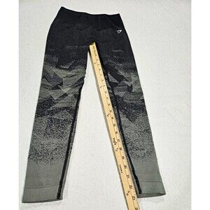 Gymshark Women Size S Adapt Ombre Seamless Leggings Grey Black B1A9Y